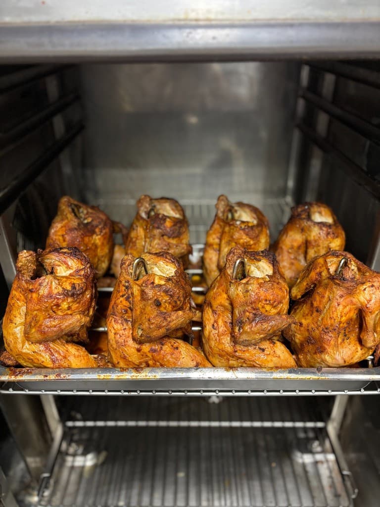Rotisserie oven with Portuguese chicken